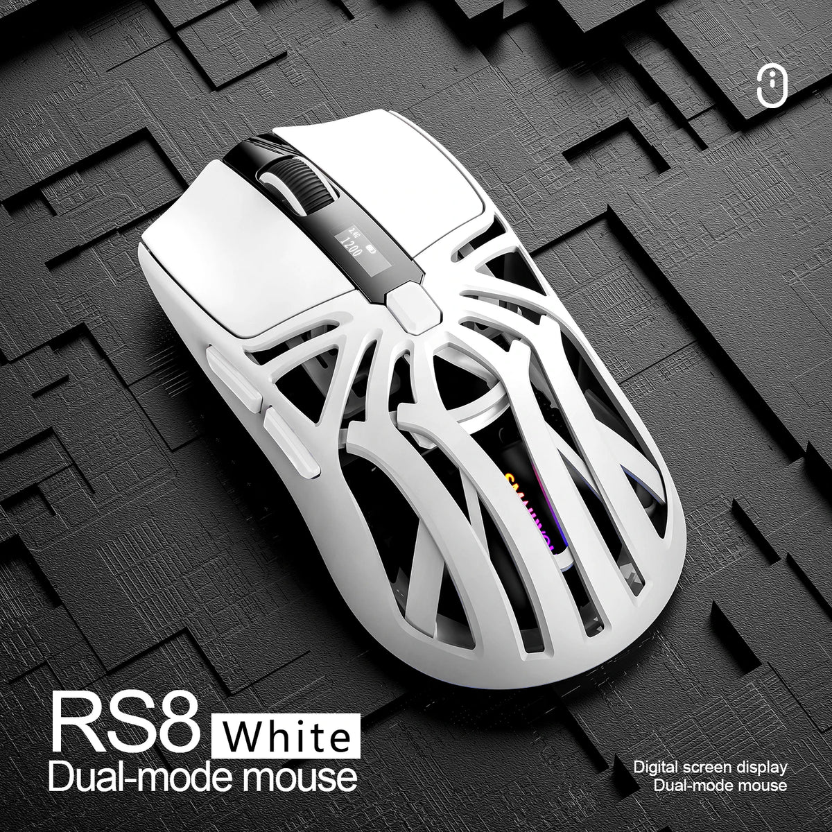 Purilite Select RS8 Tri-Mode Wireless Gaming Mouse - PuriLite