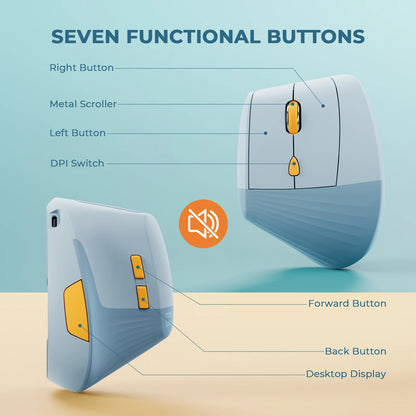 🖱️ Purilite Select Vertical Wireless Mouse - PuriLite