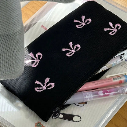 Purilite Select Black Bow Embroidery Pen & Cosmetic Bag - PuriLite