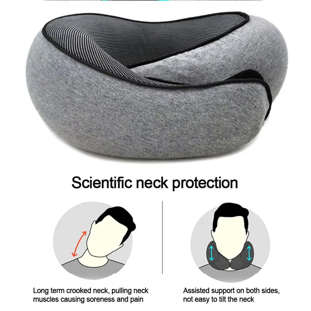 Purilite Select Memory Foam Travel Neck Pillow – U-Shaped Snail Style Portable Sleep Support Pillow - PuriLite