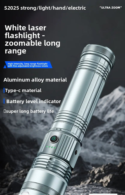 Purilite Select Long-Life Outdoor Super Bright Telescopic Flashlight White Laser Multi-Function - PuriLite