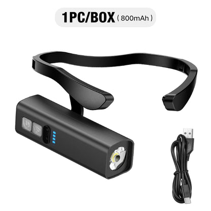 Purilite Select Ear Clip LED Headlamp Rechargeable Waterproof Headlight Hands Free Flashlight for Fishing Hiking Running Cycling and Outdoor Use