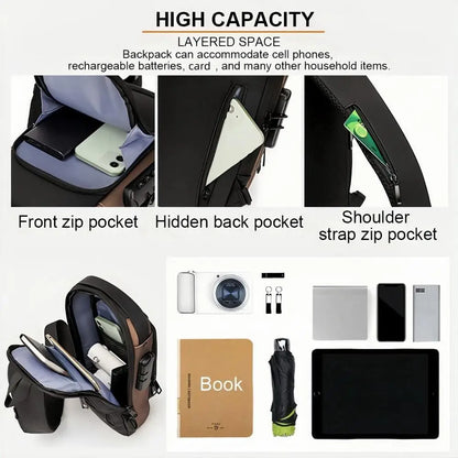 🎒 Purilite Select™ Men's Anti-Theft Chest Bag - PuriLite