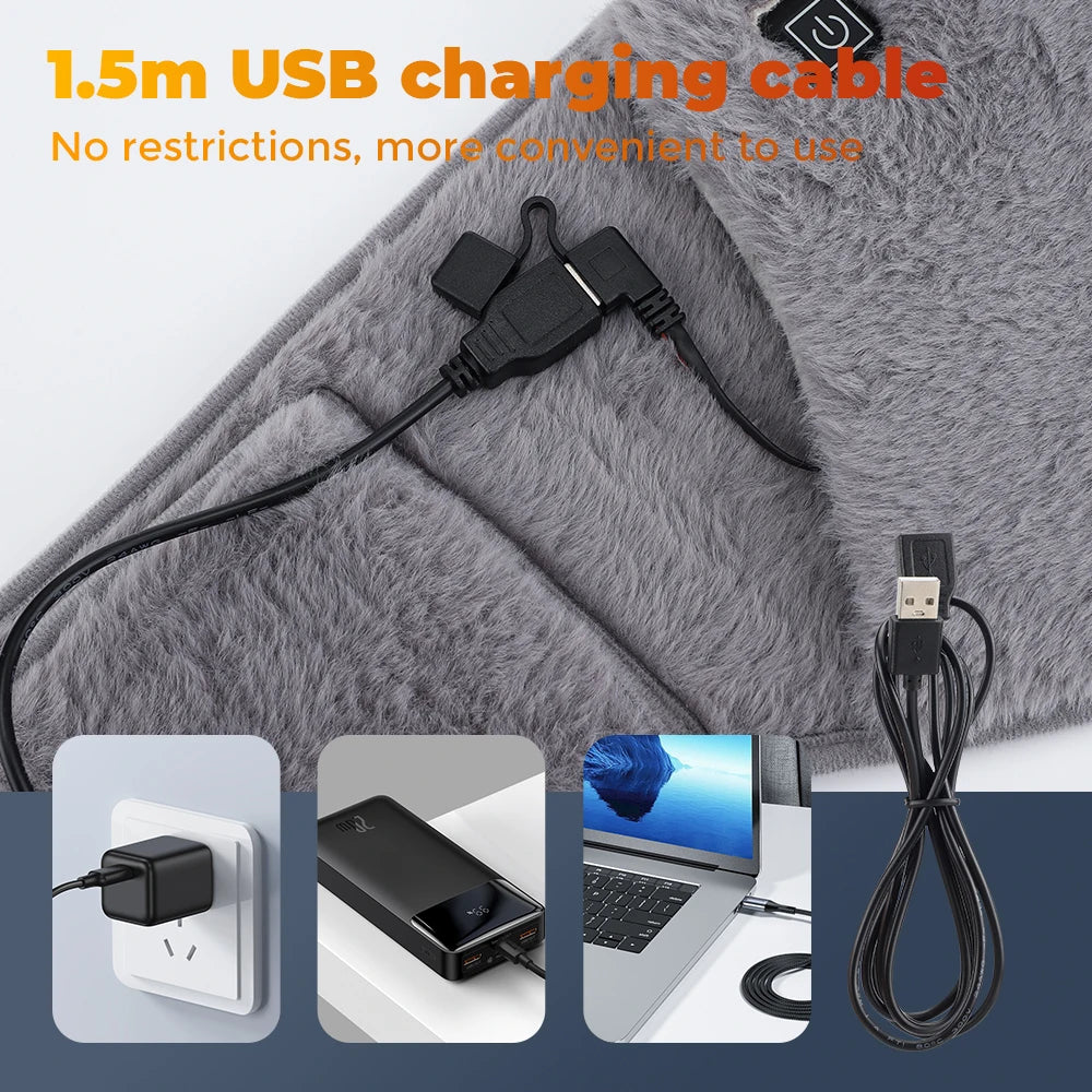 Calentador de manos con cinturón calefactor eléctrico USB, calentador de invierno, terapia de compresión caliente, cintura Abdominal, Lumbar, Menstrual, almohadilla calentadora de útero - PuriLite