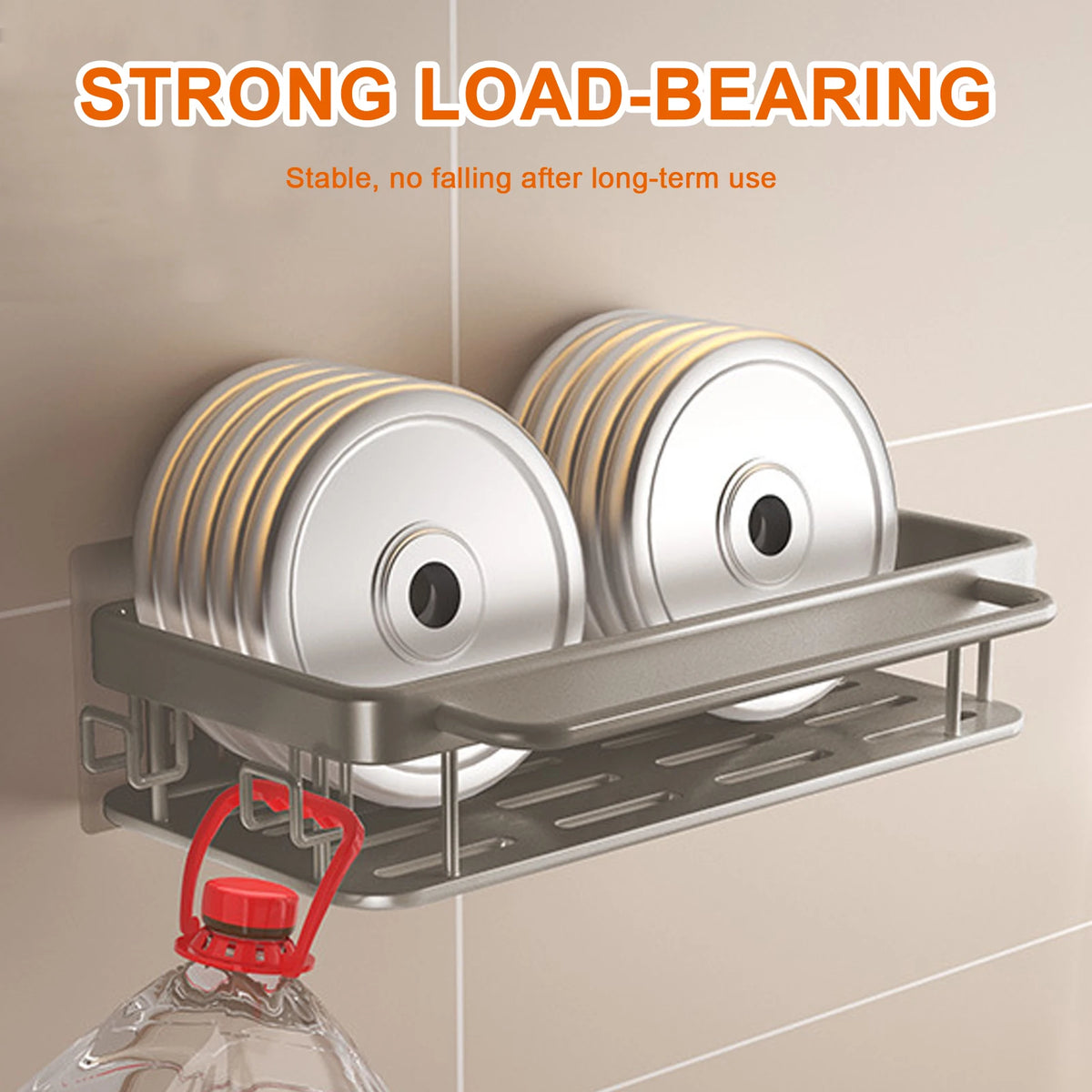 Purilite Select | Kitchen Sink Drain Rack with Tray | Aluminum Wall Mounted Sink Shelf Soap Sponge Holder - PuriLite