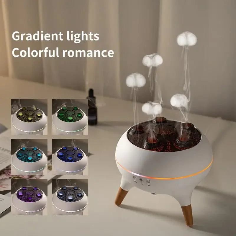 Purilite Select | Dynamic Jellyfish Air Humidifier | 250ml Essential Oil Diffuser | Remote Control Humidifier | Bedroom Tabletop Use - PuriLite