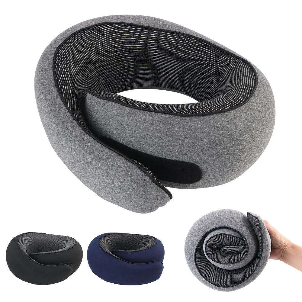 Portable U-shaped Pillow Memory Foam Snail Pillow Soft Noon Break Sleep Pillows Travel Neck Support Travel Neck Pillow - PuriLite