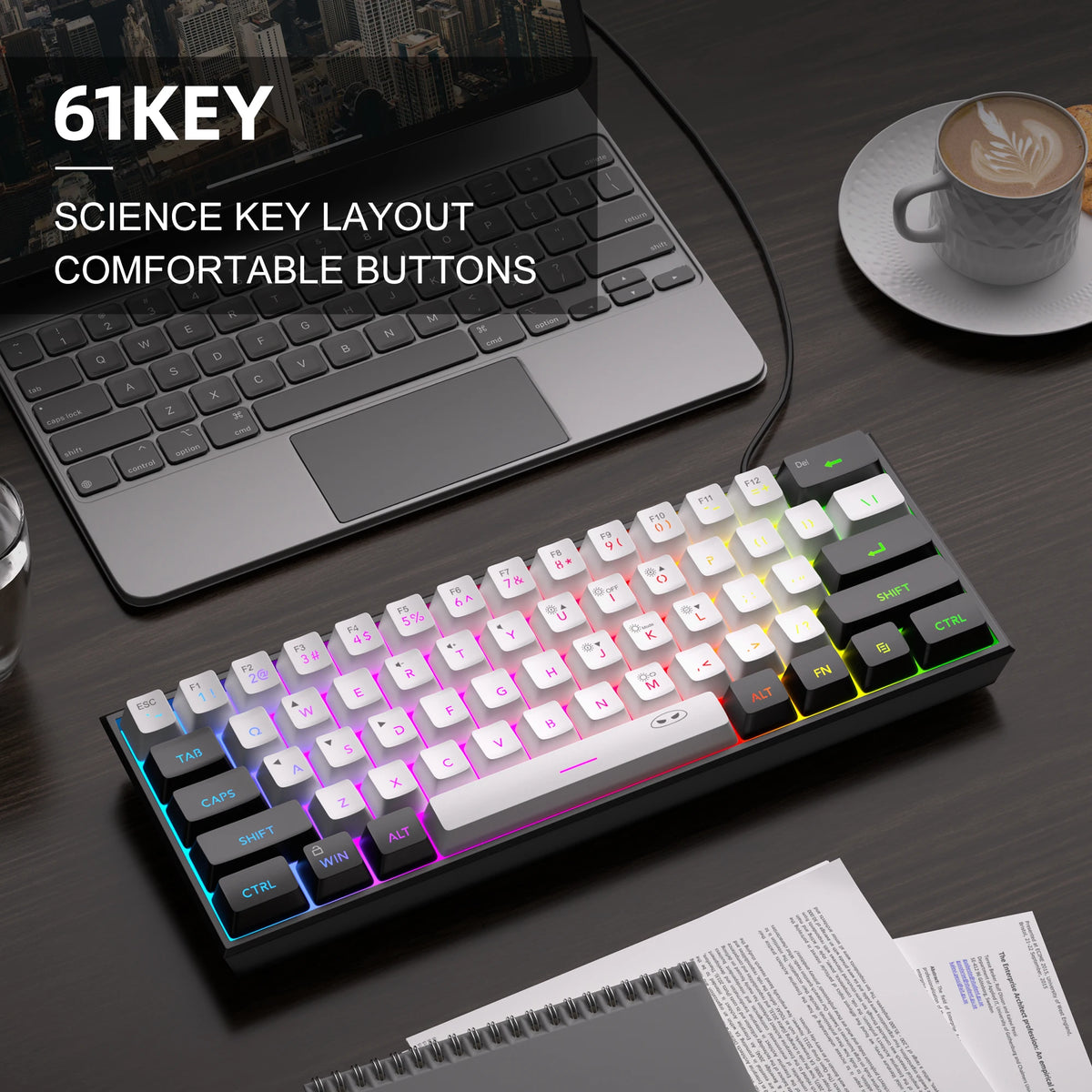 Purilite Select TS91 60% Compact RGB Backlit Wired Keyboard - PuriLite