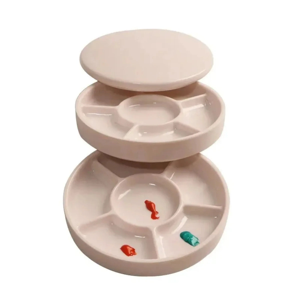 Purilite Select Imitation Porcelain Round Paint Palette with Lid - PuriLite