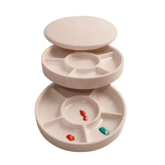 Purilite Select Imitation Porcelain Round Paint Palette with Lid - PuriLite