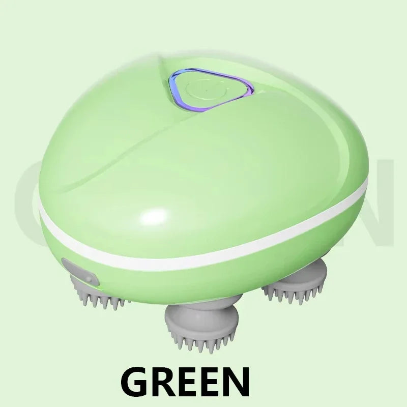Electric Scalp Massager Kneading Vibrating Device Head Shoulder Neck Massage Deep Tissue Relaxation Pet Cat Body Care Tool - PuriLite