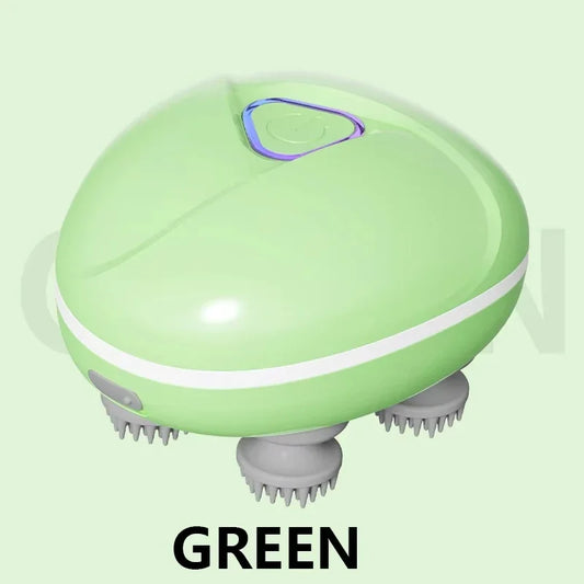 Electric Scalp Massager Kneading Vibrating Device Head Shoulder Neck Massage Deep Tissue Relaxation Pet Cat Body Care Tool - PuriLite
