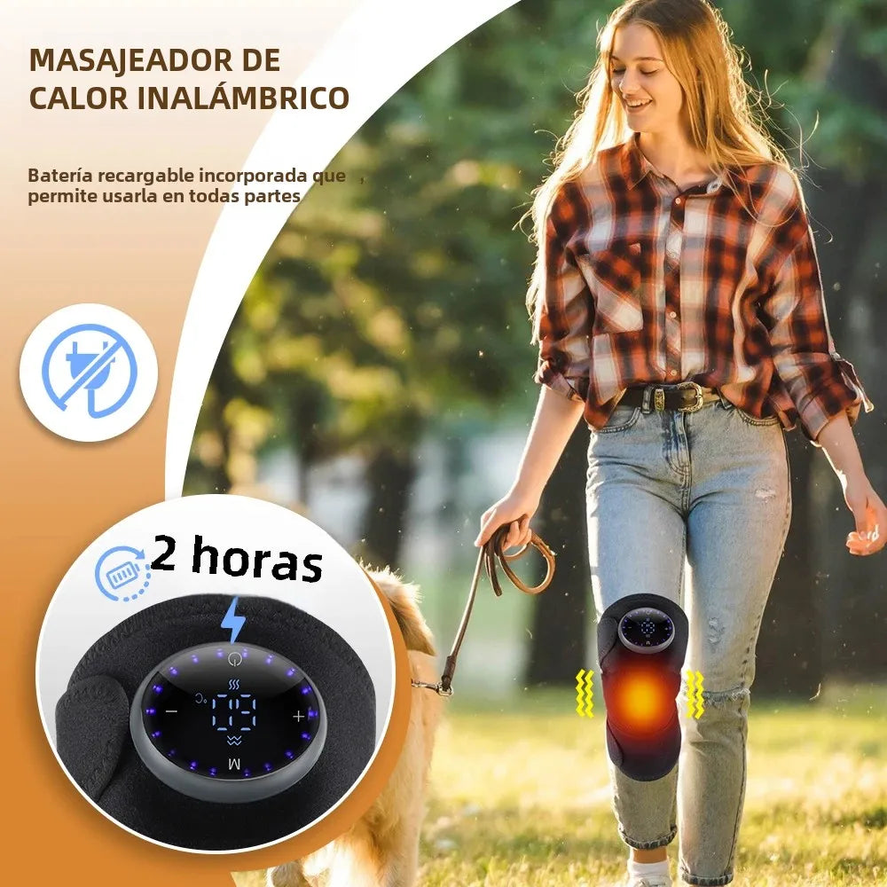 Purilite Select HeatPulse™ 5-Gear Electric Knee & Joint Massager – Intelligent Warm Compress & Vibration Therapy for Knees, Shoulders, and Neck - PuriLite