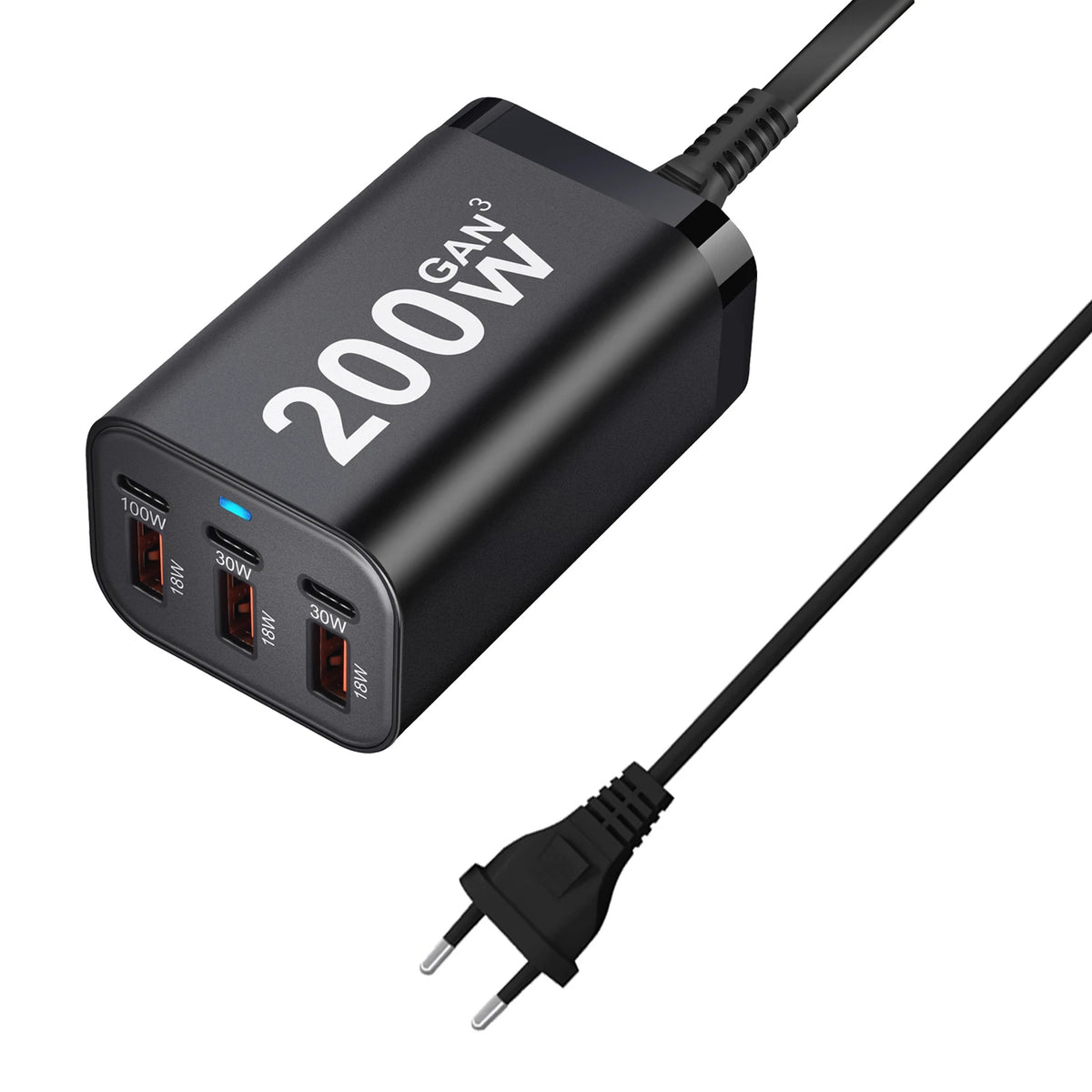 Purilite Select 200W 6-Port GaN USB-C Fast Charger - PuriLite