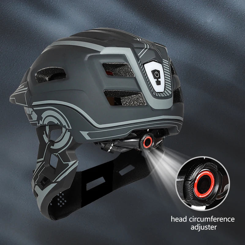 🛡️ Kids Full-Face Detachable Safety Helmet with Rear Light - PuriLite