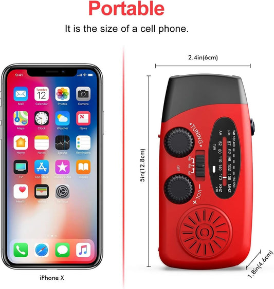 Purilite Select Portable Multifunctional Hand Crank Dynamo Solar Powered Weather Radio - PuriLite