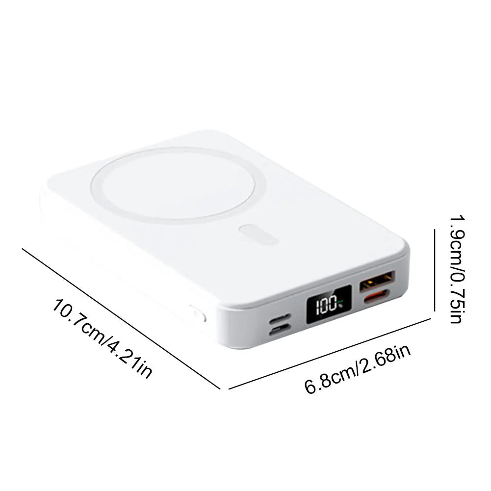 for MagSafe Magnetic Wireless Charger 10000mAh Powerbank with Folding Stand Fast Charging Mobile Power Bank for iPhone Android - PuriLite