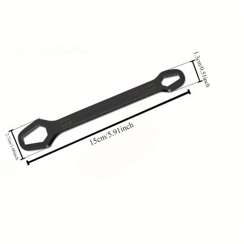 Purilite Select Universal Double Ended Self Tightening Wrench 3 to 17mm Adjustable Ratchet Spanner for Nuts Bolts Automotive and Home Repair