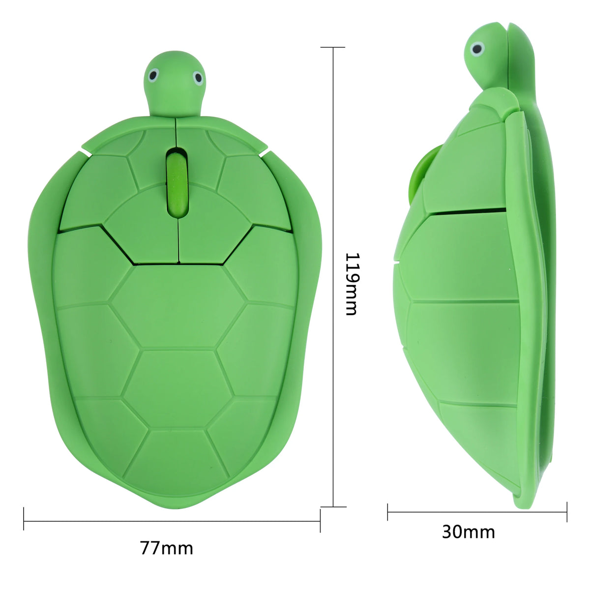 Purilite Select Wireless 2.4G Turtle Mouse – Cute Creative Portable Anti-Slip Optical Mouse for Kids & Office Use | 1600 DPI Plug & Play - PuriLite