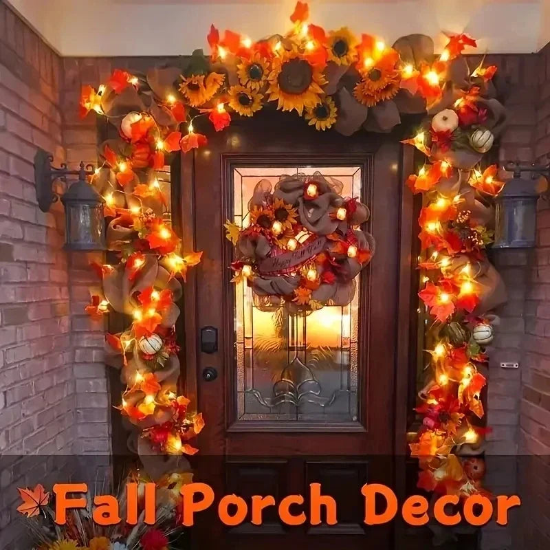 Purilite Select Maple Leaf String Lights – USB/Battery Powered | 10/20/40 LED Waterproof Lights for Halloween, Thanksgiving & Autumn Décor - PuriLite