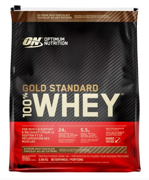 Optimum Nutrition GOLD STANDARD 100% Whey Protein, Extreme Chocolate Shake - PuriLite