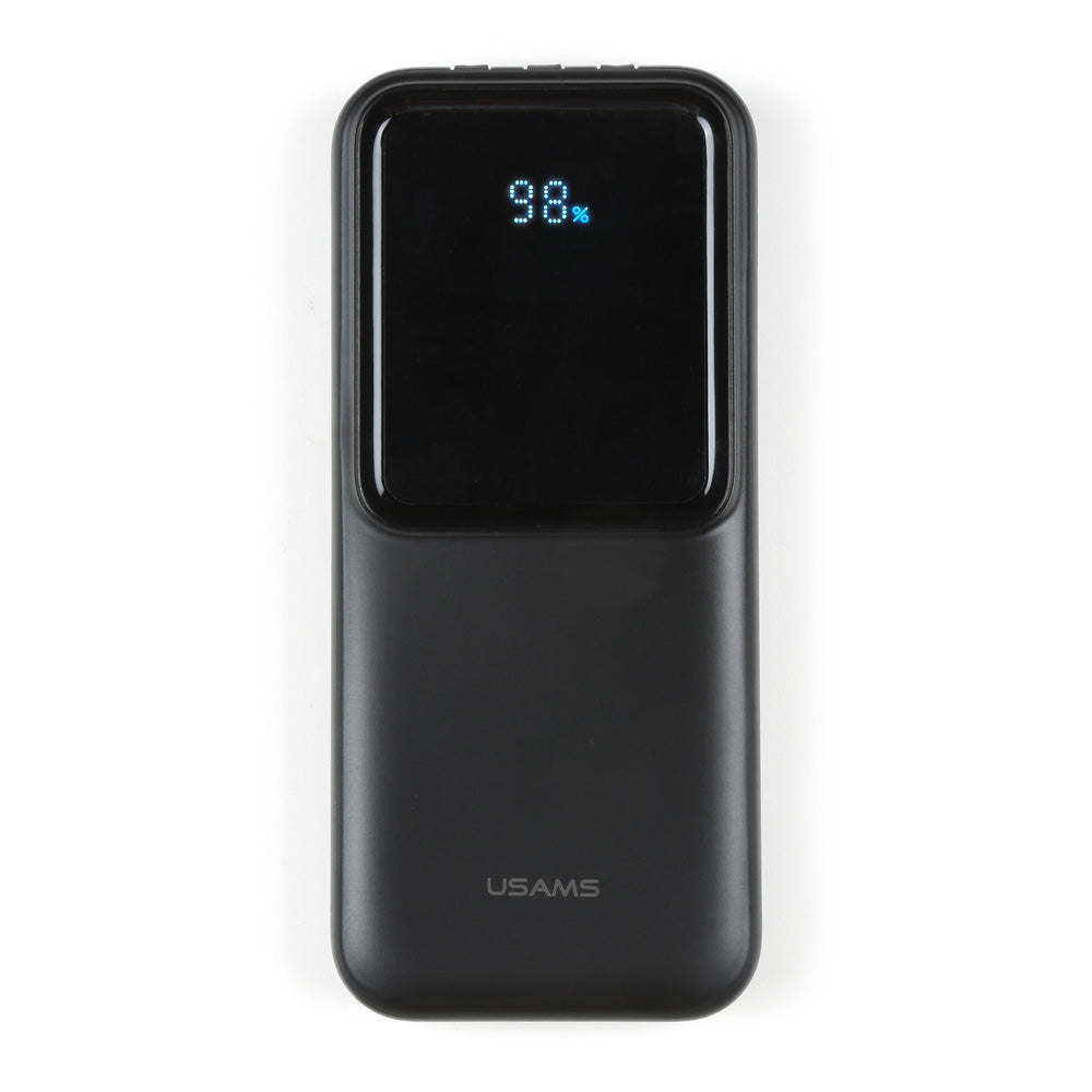 Dual-Port Power Bank with Digital Display and Integrated Cables - 10AH - PuriLite