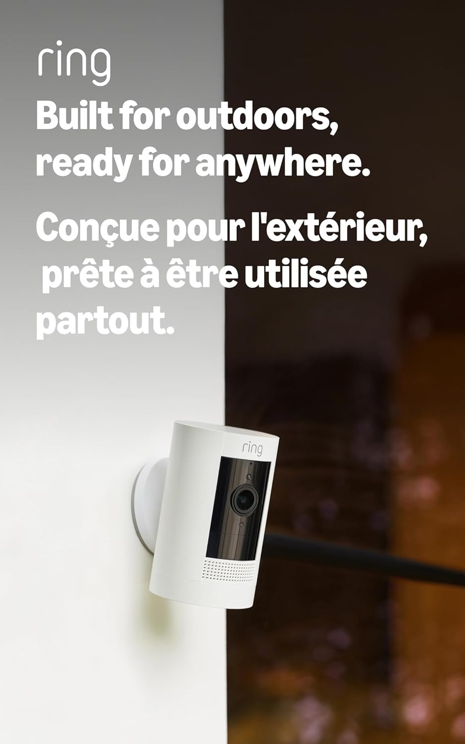Stick Up Cam Battery (Outdoor Cam) | 1080p HD Wireless Security Camera | Color Night Vision | Two-Way Talk | Rechargeable Battery | White