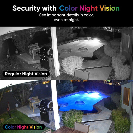 Cam v4 (Latest Model) | 2.5K QHD Security Camera | Indoor & Outdoor | Color Night Vision | AI Motion Detection | IP65 Weatherproof | White