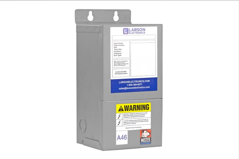 1-Phase Buck/Boost Step-Down Transformer - 247V Primary - 225V Secondary - 45.74 Amps - 50/60Hz - PuriLite