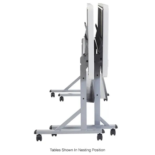 Interion® 72" x 24" Blow Molded Foldable Training Table - White - PuriLite