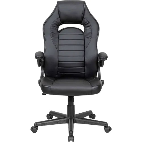 Interion® Antimicrobial Racing Chair, Black - PuriLite
