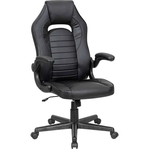 Interion® Antimicrobial Racing Chair, Black - PuriLite