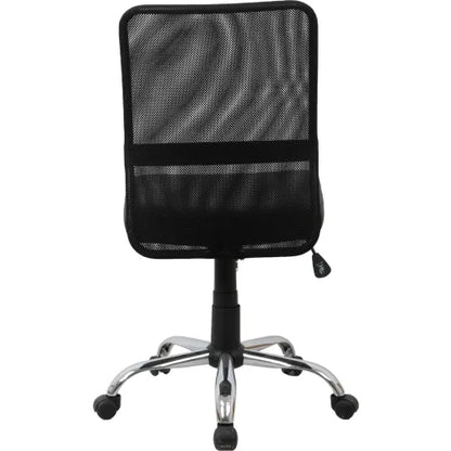 Interion® Mesh Back Task Chair With Mid Back, Synthetic Leather, Black - PuriLite