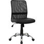 Interion® Mesh Back Task Chair With Mid Back, Synthetic Leather, Black - PuriLite