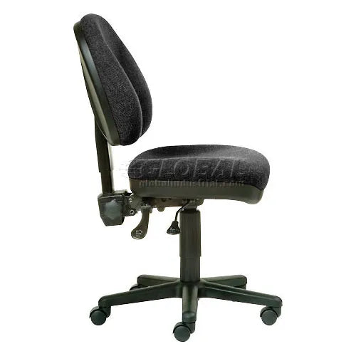 Interion® Task Chair With 17-1/2"H Back, Fabric, Black - PuriLite