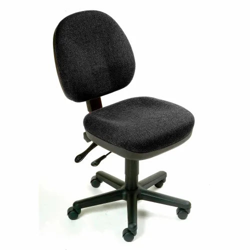 Interion® Task Chair With 17-1/2"H Back, Fabric, Black - PuriLite