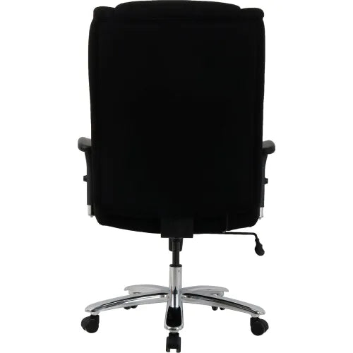 Interion® 24 Hour Big & Tall Chair With High Back & Adjustable Arms, Fabric, Black - PuriLite