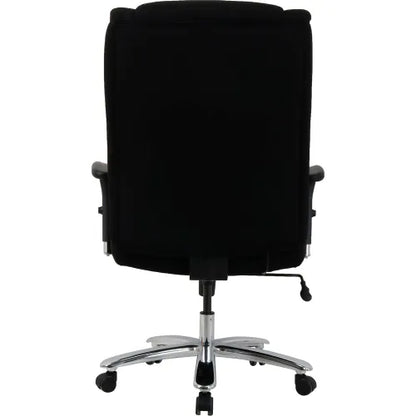 Interion® 24 Hour Big & Tall Chair With High Back & Adjustable Arms, Fabric, Black - PuriLite