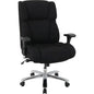 Interion® 24 Hour Big & Tall Chair With High Back & Adjustable Arms, Fabric, Black - PuriLite