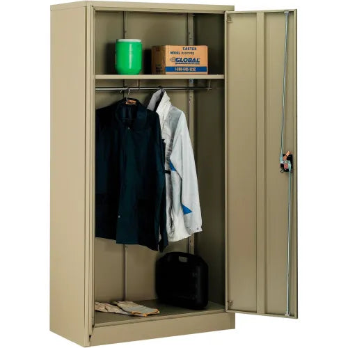 Global Industrial™ Wardrobe Cabinet Easy Assembly 36x18x72 Tan - PuriLite