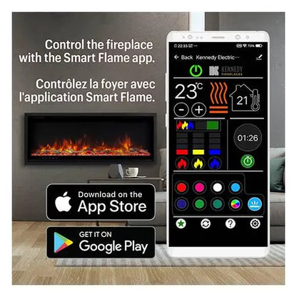 Paramount 42" Kennedy II Commercial Grade Electric Fireplace - Black (EFWM502) - PuriLite