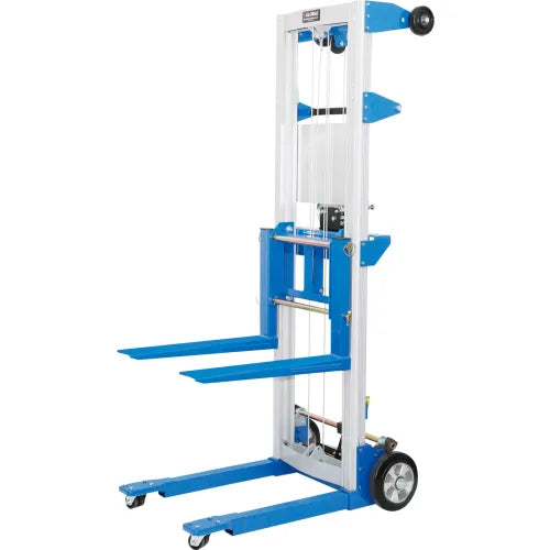 Global Industrial™ Lightweight Hand Operated Lift Truck, 400 Lb. Capacity Fixed Legs - PuriLite