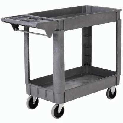 Global Industrial™ Utility Cart w/2 Shelves & 5" Casters, 500 lb. Capacity, 40"L x 17"W x 33"H - PuriLite