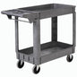 Global Industrial™ Utility Cart w/2 Shelves & 5" Casters, 500 lb. Capacity, 40"L x 17"W x 33"H - PuriLite