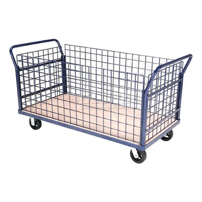 Global Industrial™ Euro Truck with 4 Wire Sides & Wood Deck 60 x 30 2000 Lb. Capacity - PuriLite