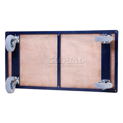 Global Industrial™ Steel Bound Wood Deck Platform Truck 60x30 1200 Lb. Cap. 8" Pneu. Casters - PuriLite