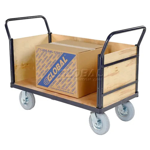 Global Industrial™ Euro Truck With 3 Wood Sides & Deck 60 x 30 1200 Lb. Capacity - PuriLite