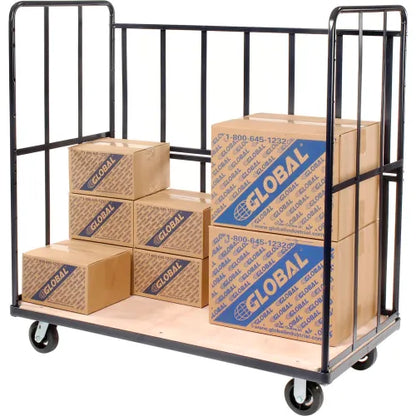 Global Industrial™ Wood Shelf Truck, 2000 lb. Capacity, 60"L x 30"W x 62"H, Blue - PuriLite