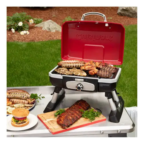 Cuisinart Petite Gourmet Portable Tabletop Gas Grill - Red (CGG180TC) - PuriLite