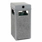 Global Industrial™ Stone Panel Trash Weather Urn, Gray, 24 Gallon, 17-1/2" Square x 36"H - PuriLite